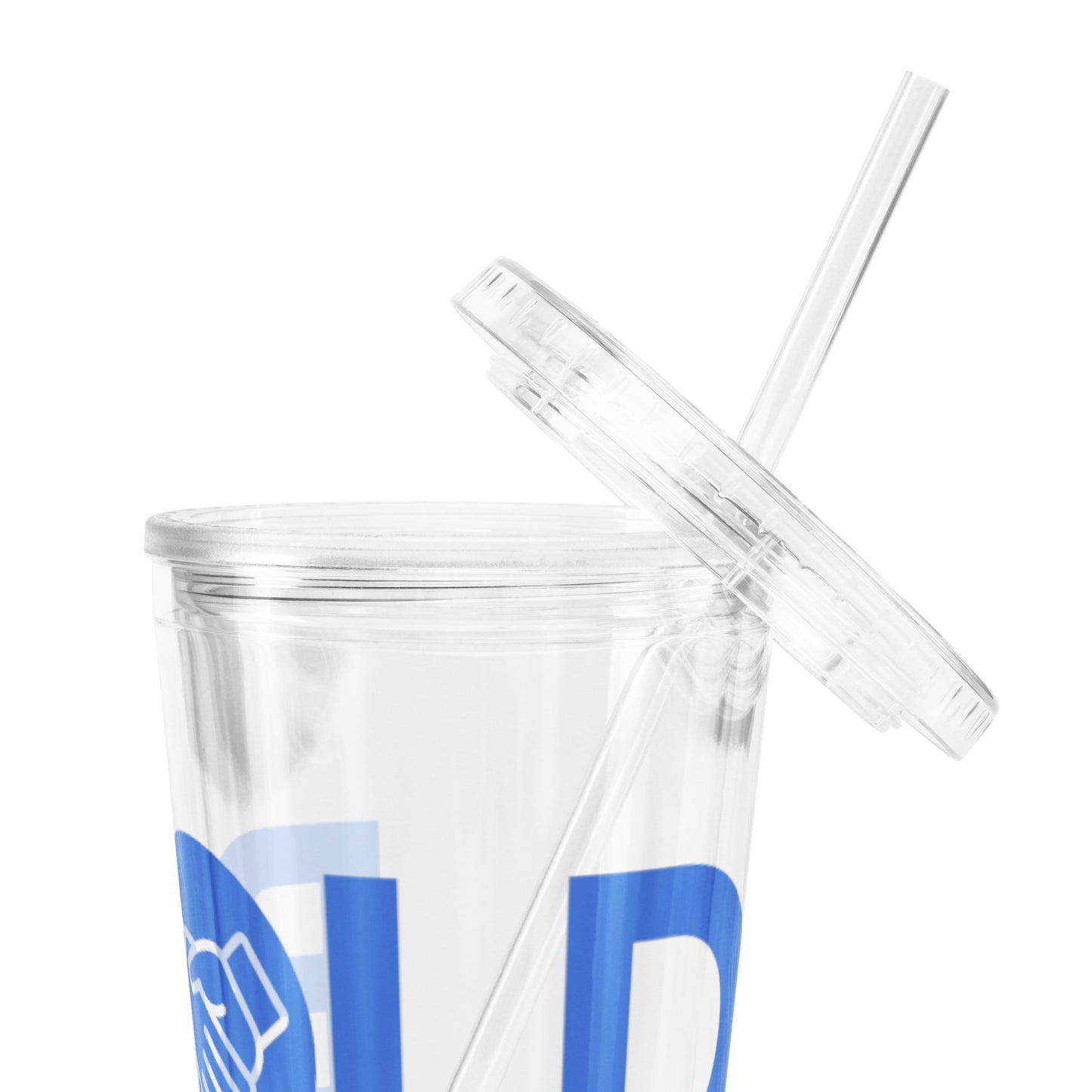 Clear plastic tumbler
